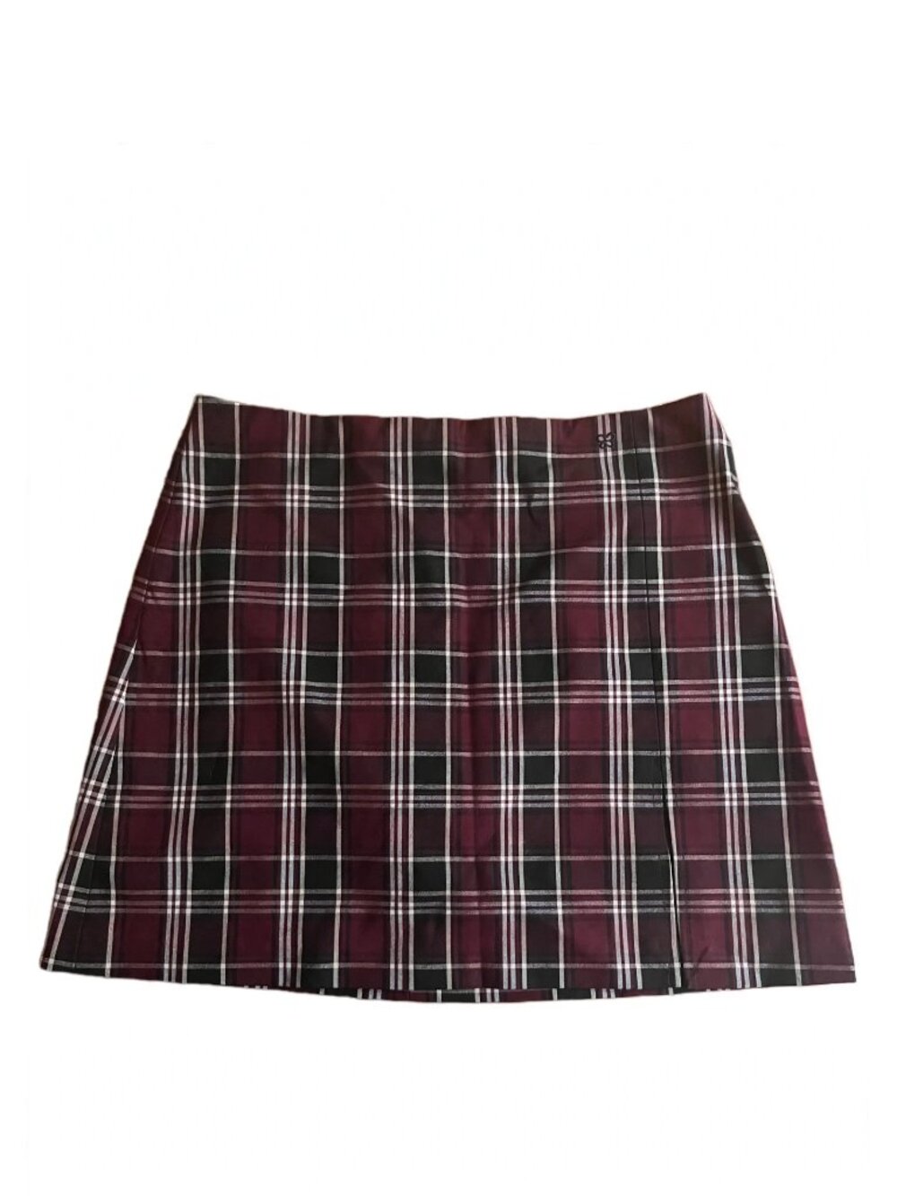 Sunday Best by Aritzia Burgundy Plaid Mini Skirt - Size 10